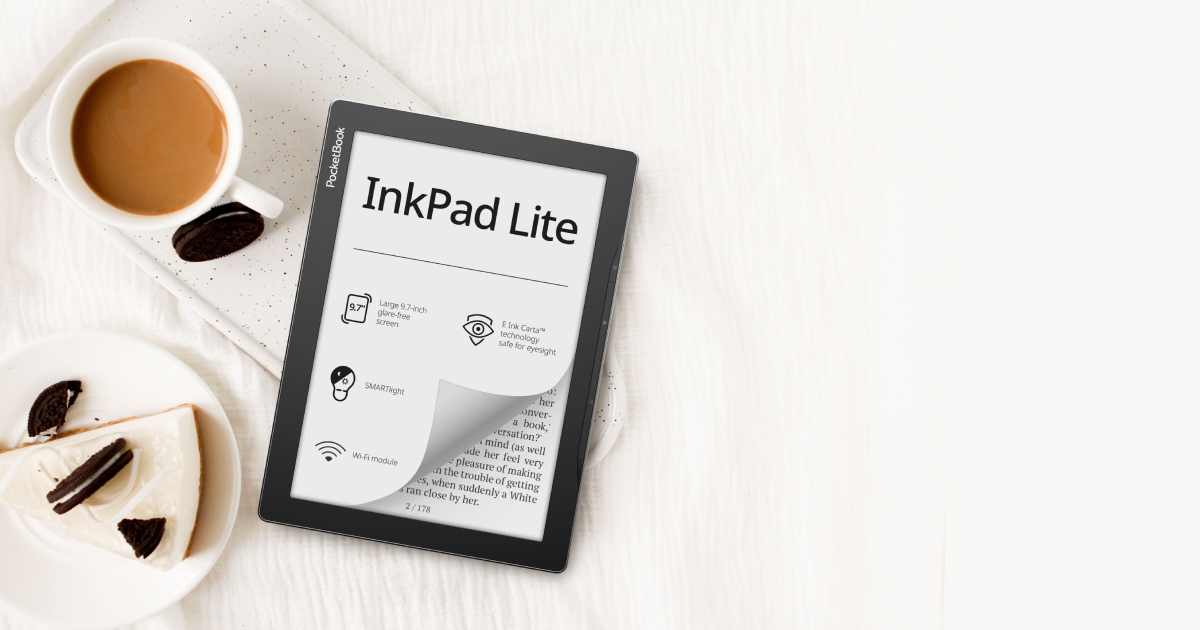 Jaunais PocketBook InkPad Lite: liela ekrāna sniegtais komforts par pieejamu cenu