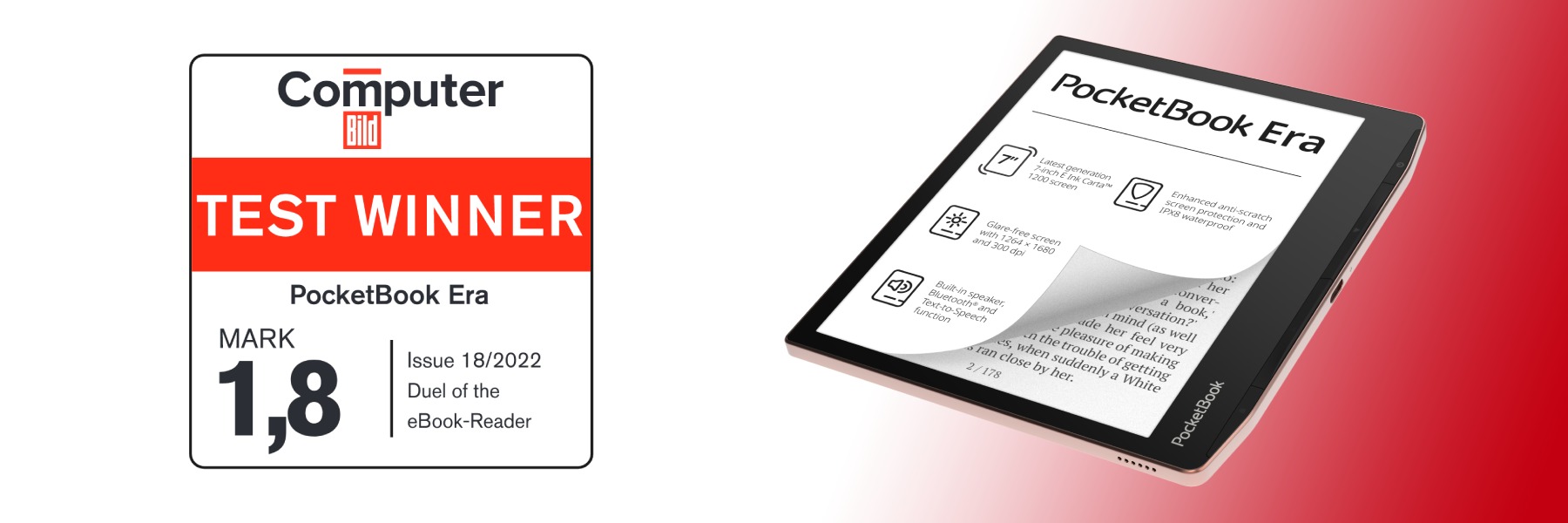 PocketBook Era ir Computer Bild veiktā lielā e-lasītāju testa uzvarētājs